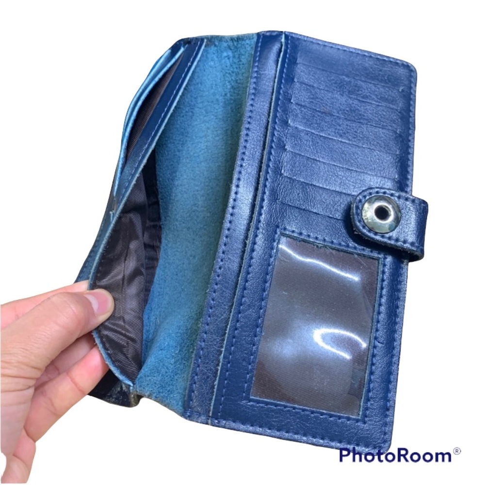 Blue Leather Wallet - Picture 5 of 7